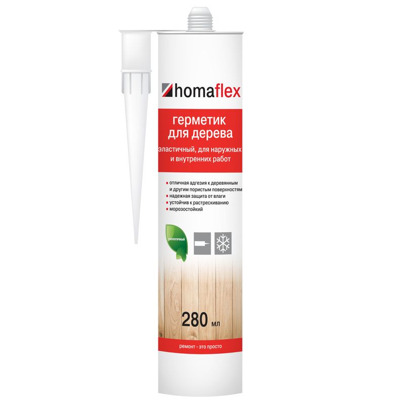 

Герметик Homaflex Эластичный, 0,4 кг/ 280 мл, Вишня, Коричневый
