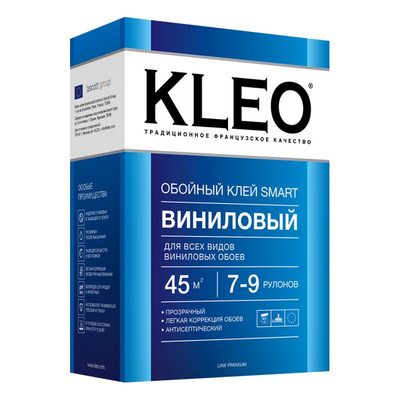 

Клей обойный KLEO Винил для виниловых обоев, 200гр, Бесцветный