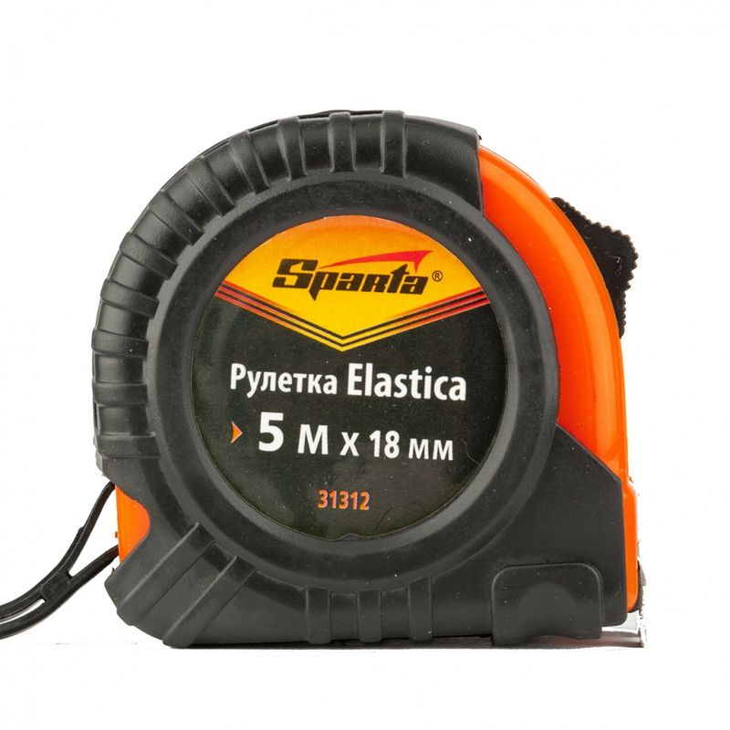 

Рулетка Elastica 5 м х 18 мм обрезиненный корпус Sparta