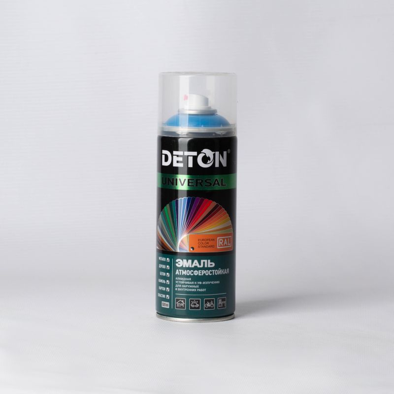 

Эмаль аэрозольная DETON неб.-синяя (RAL 5015), 0,52л, Синий