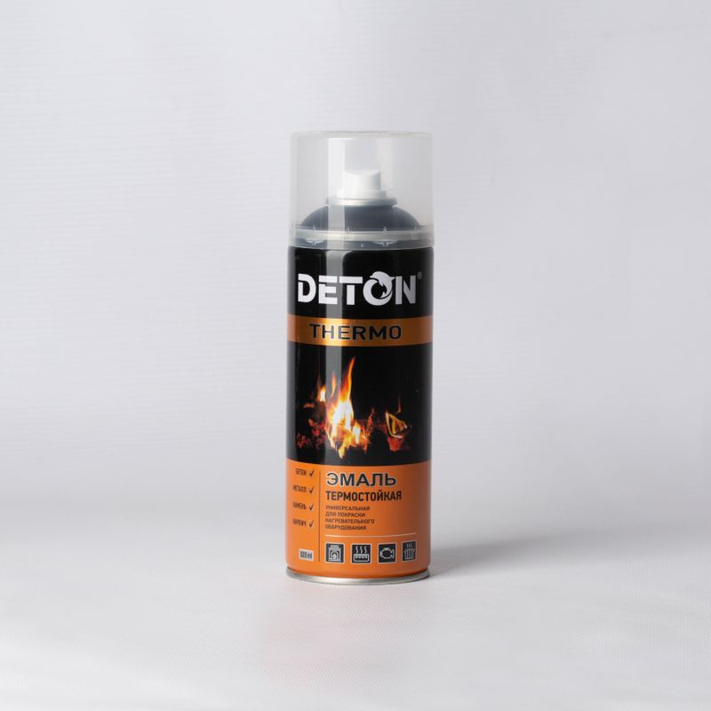 

Эмаль аэрозольная DETON THERMO термостойкая (+ 650 °С) серебристая, 0,52 л, Серый