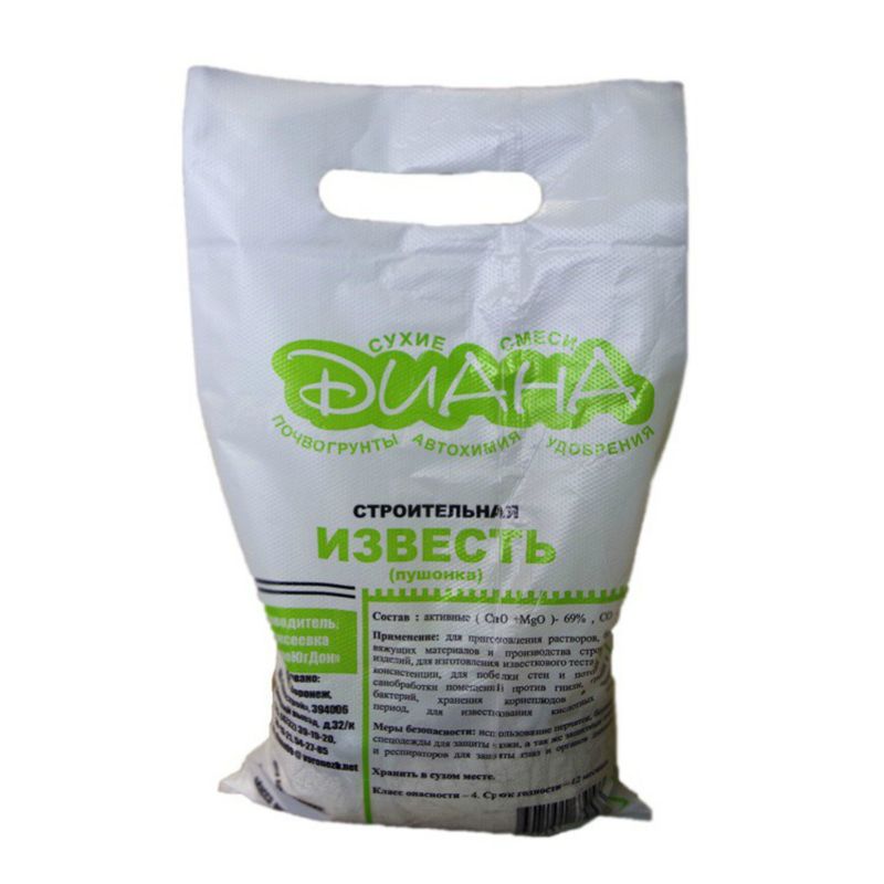 

Известь-пушонка (гашеная) Диана, 2 кг