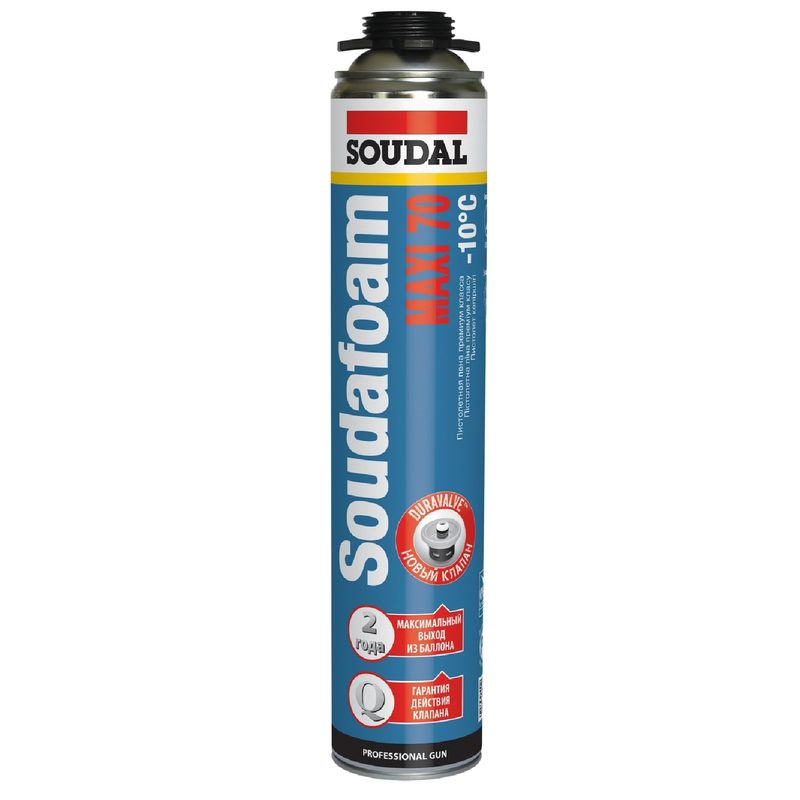 

Пена монтажная Soudal Soudafoam Maxi 70 профессиональная, зимняя, 870 мл