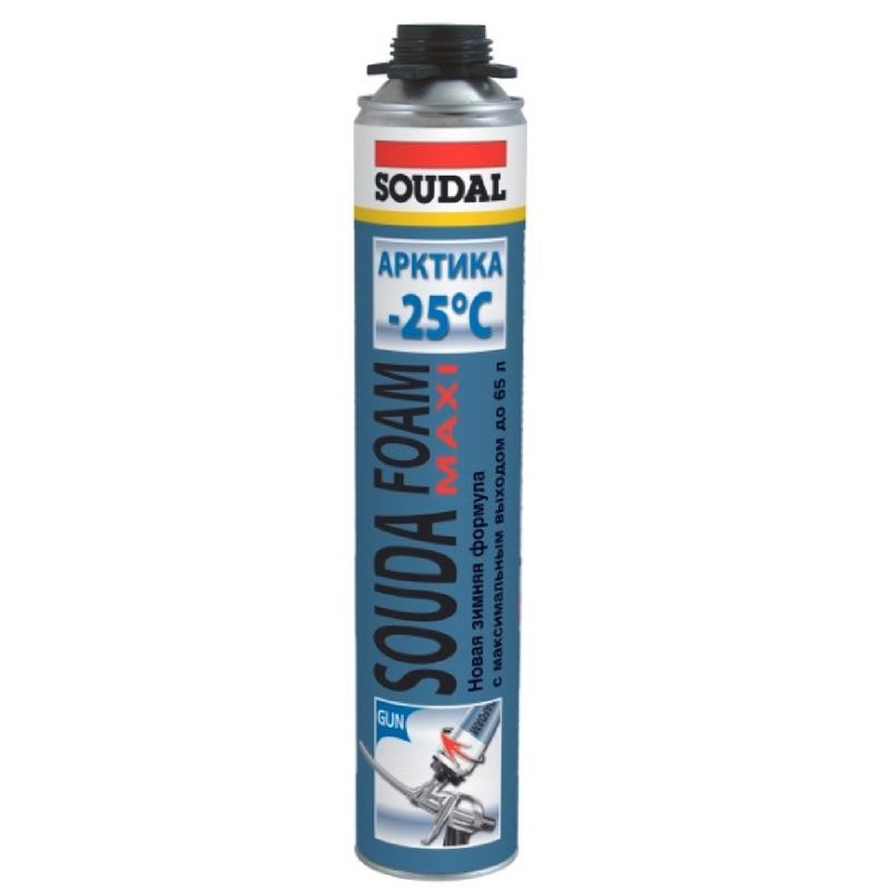 

Пена монтажная Soudal Soudafoam Maxi 70 Арктика профессиональная, зимняя, 870 мл