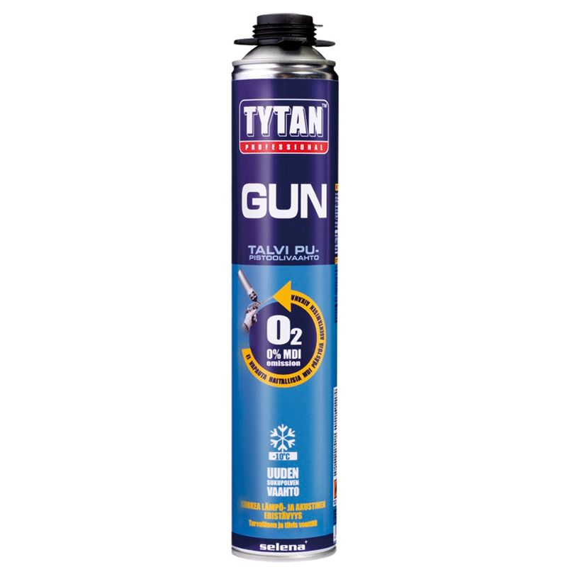 

Пена монтажная Tytan GUN O2 профессиональная, зима, 750 мл