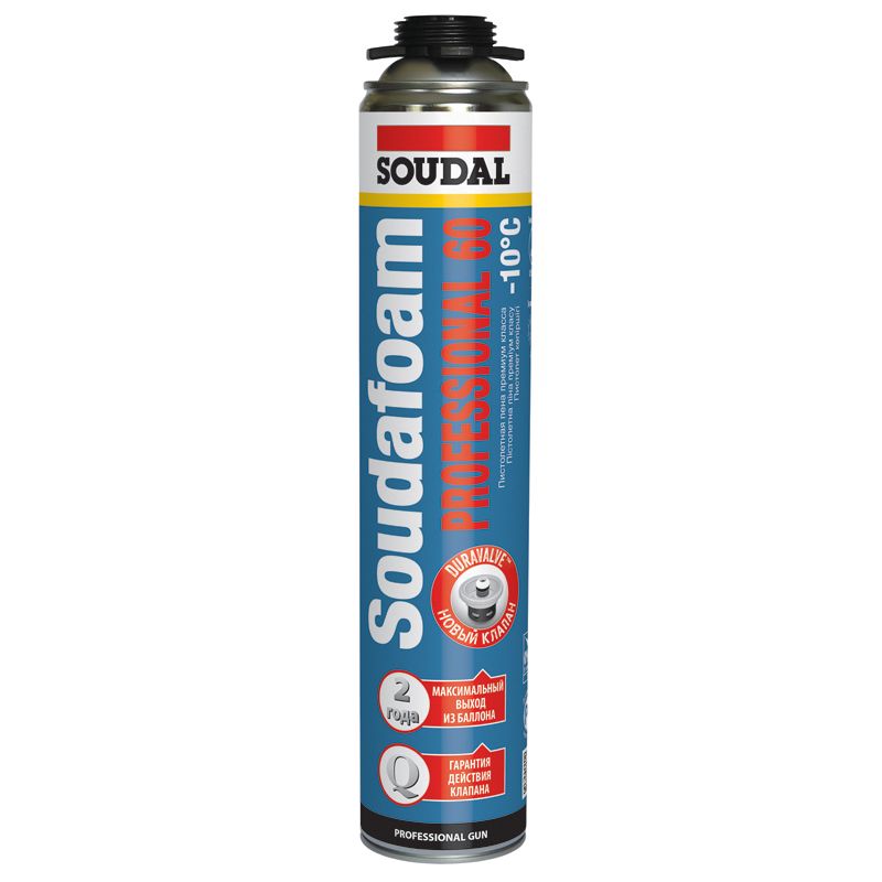 

Пена монтажная Soudal 60 профессиональная, зима до -10, 750 мл