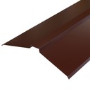 Планка конька плоского 150х150х2000 (ПЭ-RAL 8017-0,45мм) коричневый шоколад
