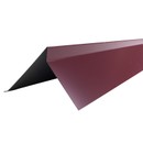 Планка торцевая Shinglas красная 75х25х65х5 мм длина 2 м