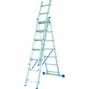 Лестница алюминиевая трехсекционная 10 ступеней Сибртех