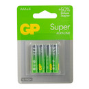 Батарейки алкалиновые GP Super Alkaline 24А ААA - 4 шт. на блистере