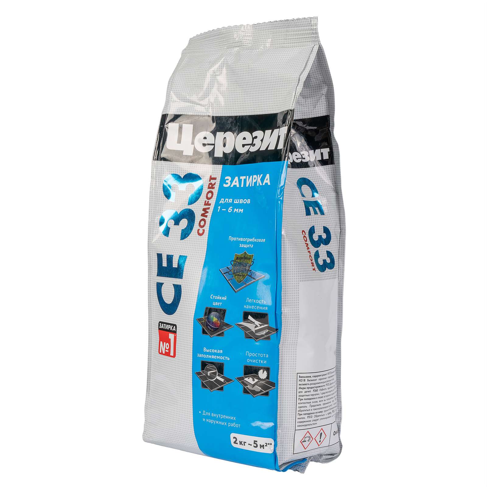 Затирка Ceresit CE 33 comfort голубая, 2 кг