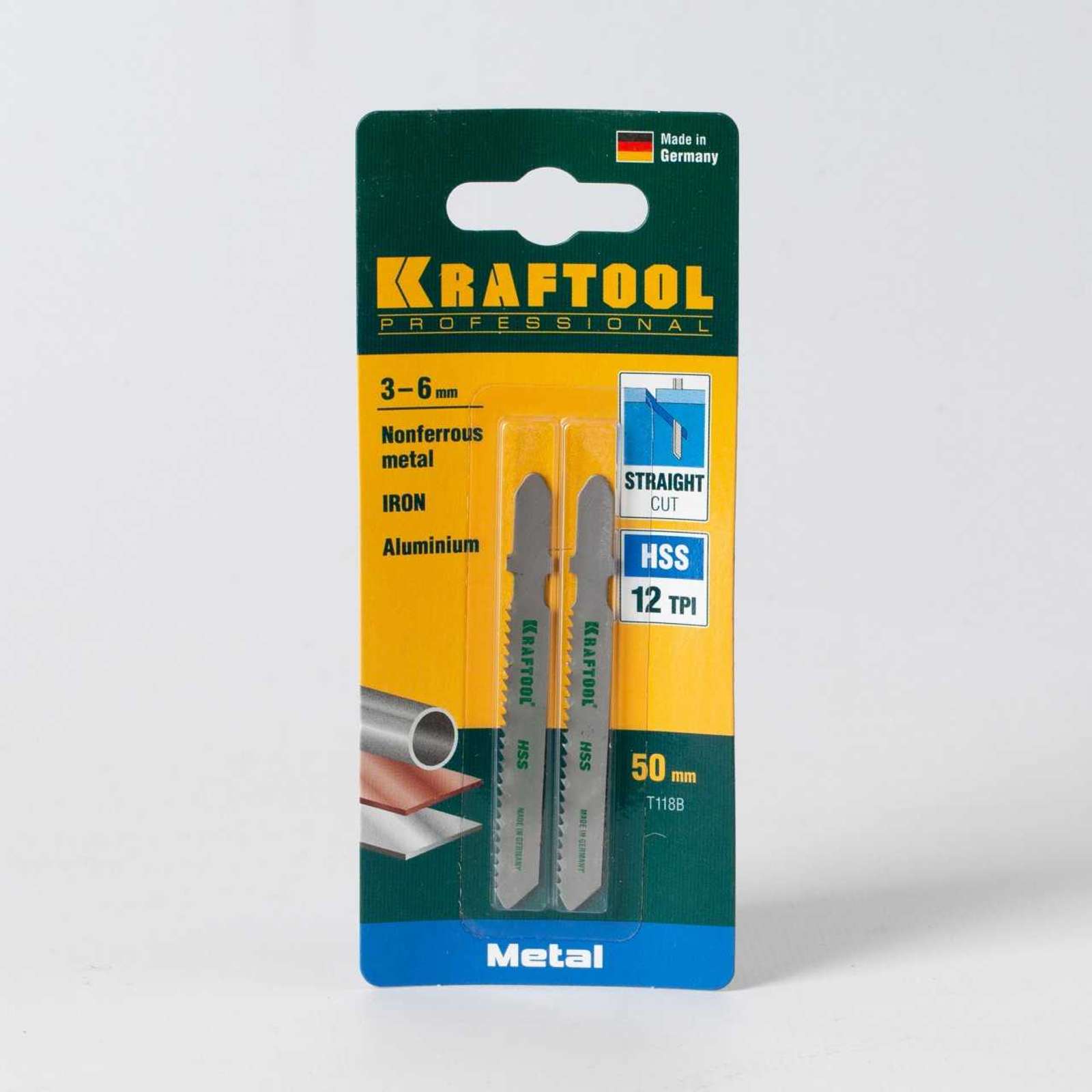 Полотно д/электролобзика по металлу шаг 2мм, 55 мм, 2шт, KRAFTOOL