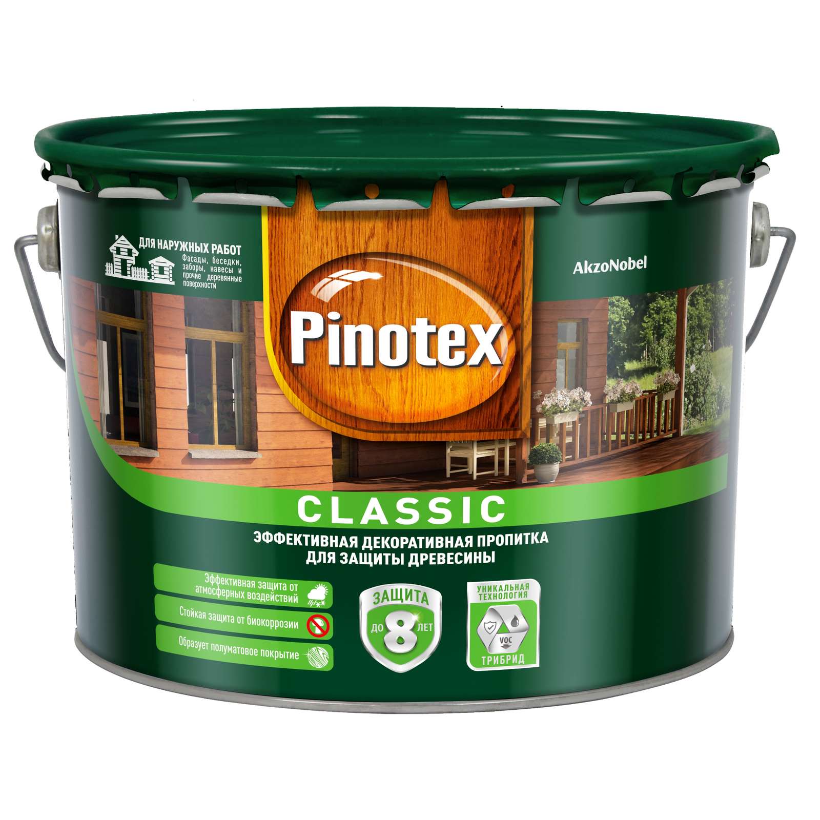 Деревозащитное средство Pinotex Classic Калужница, 9л