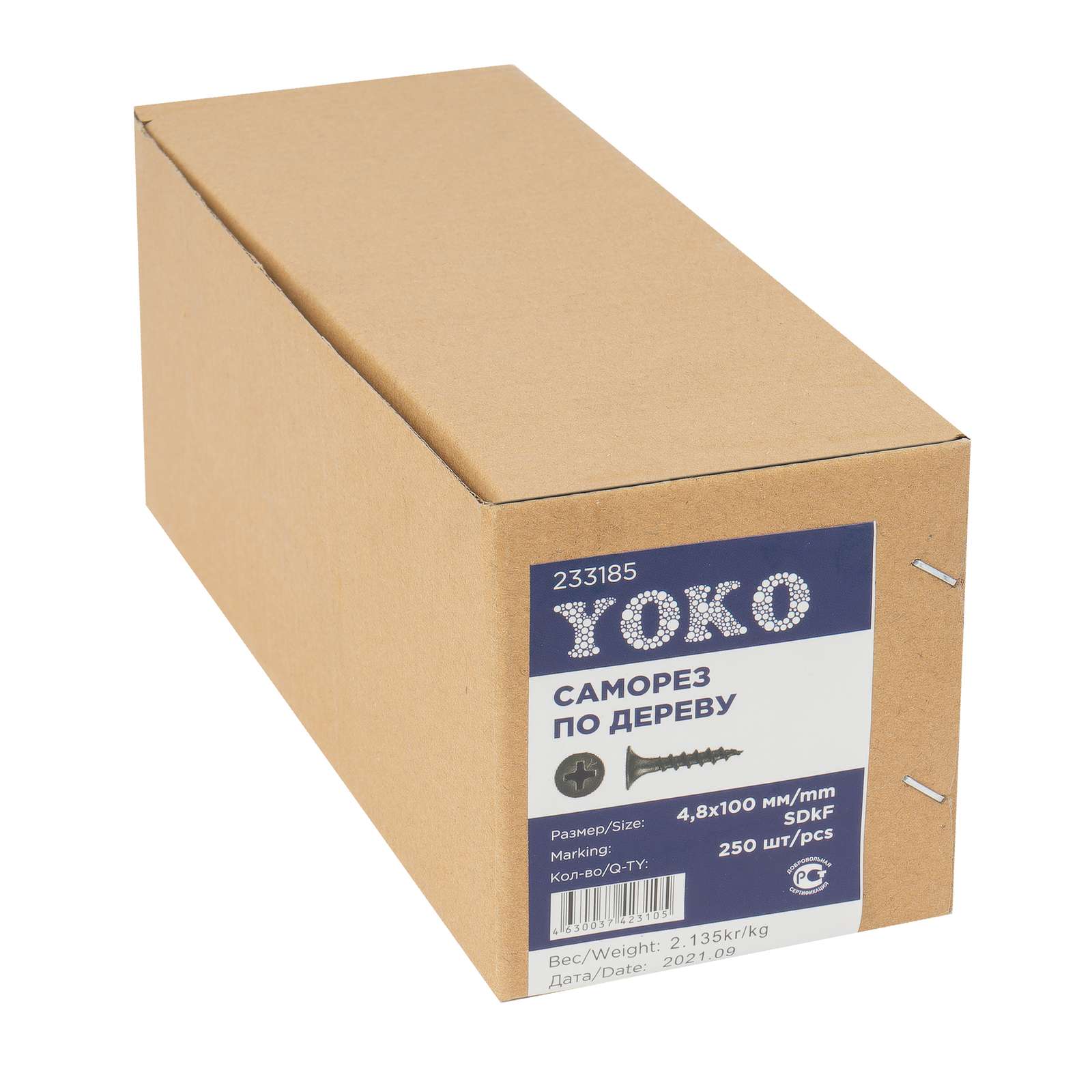 Саморез Yoko по дереву 4.8х100 мм 250 шт/уп
