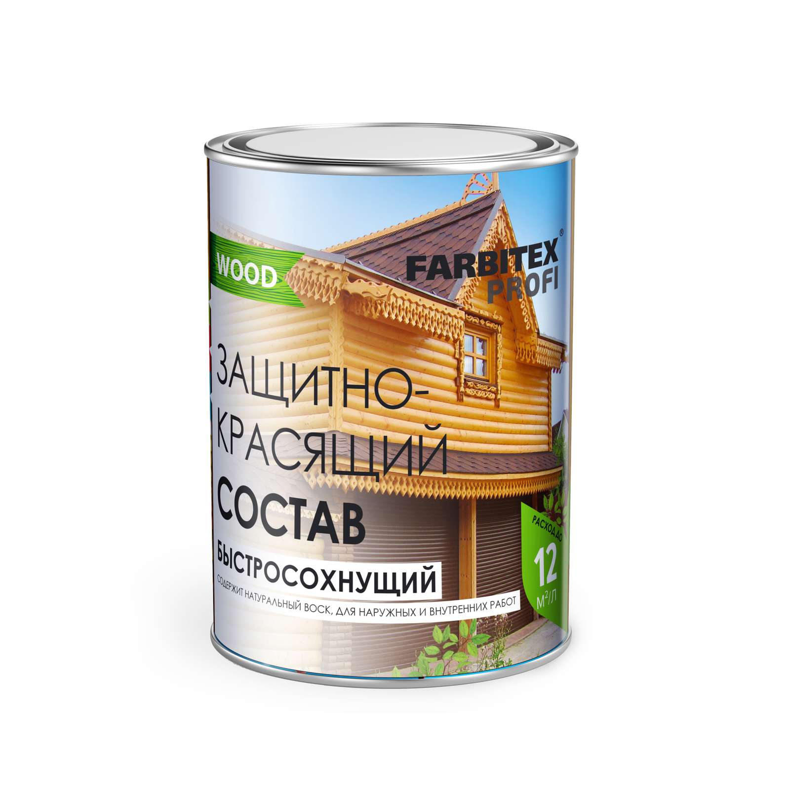 Деревозащитное средство Farbitax Профи Wood Белый, 0,9л
