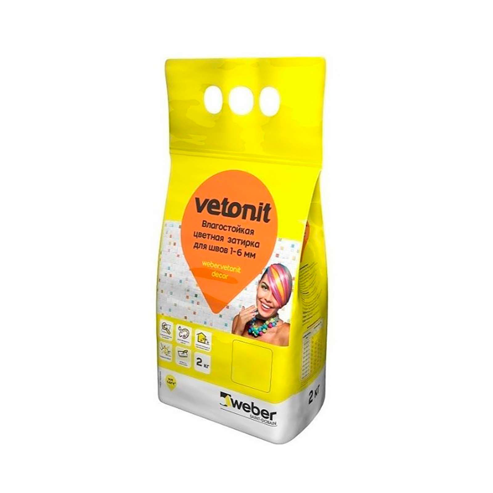 Затирка weber.vetonit decor серый, 2