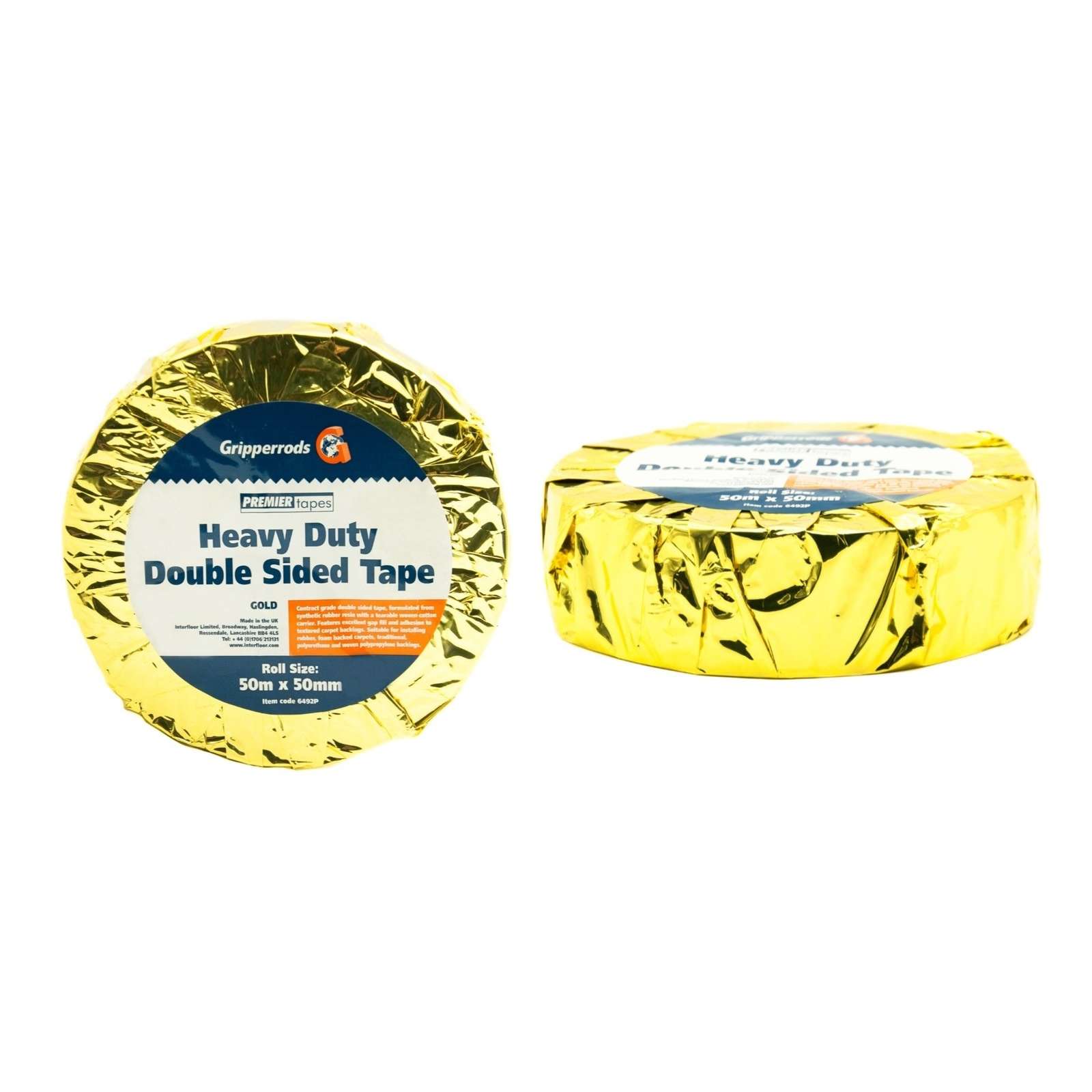 Лента Premier Gold клейкая двухсторонняя 50мм х 50м