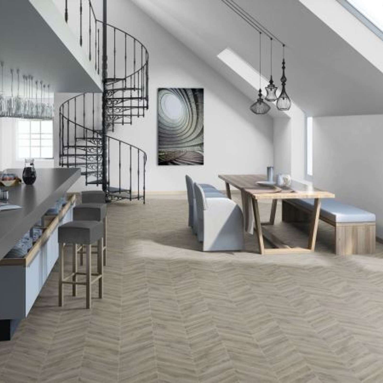 Линолеум Tarkett бытовой Evolution Chevron 6 3,5 м