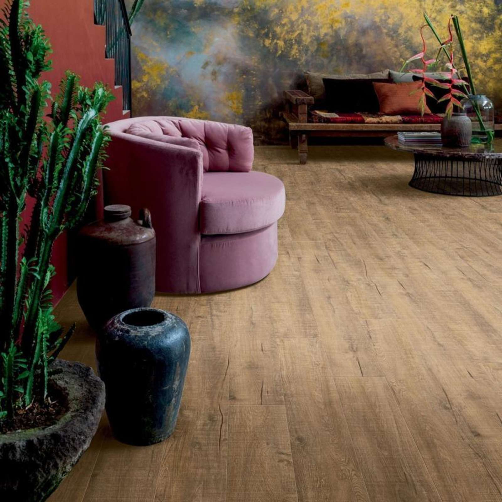 Плитка ПВХ замковая IVC Divino Thunder Oak 80273