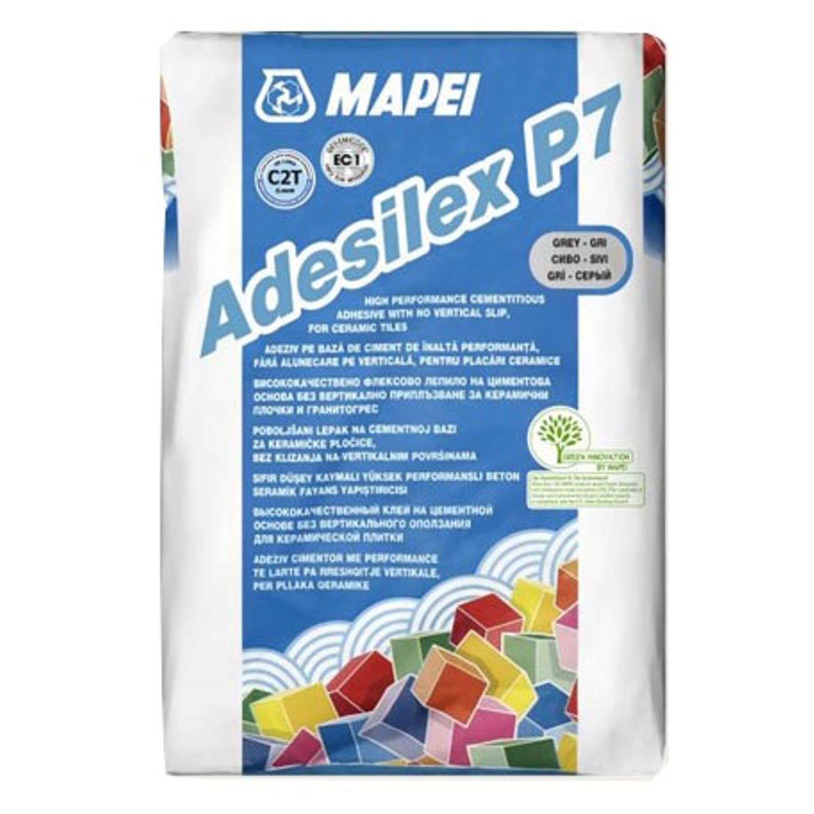 Клей для плитки (C2 T) Mapei Adesilex P7 Grey, 25 кг