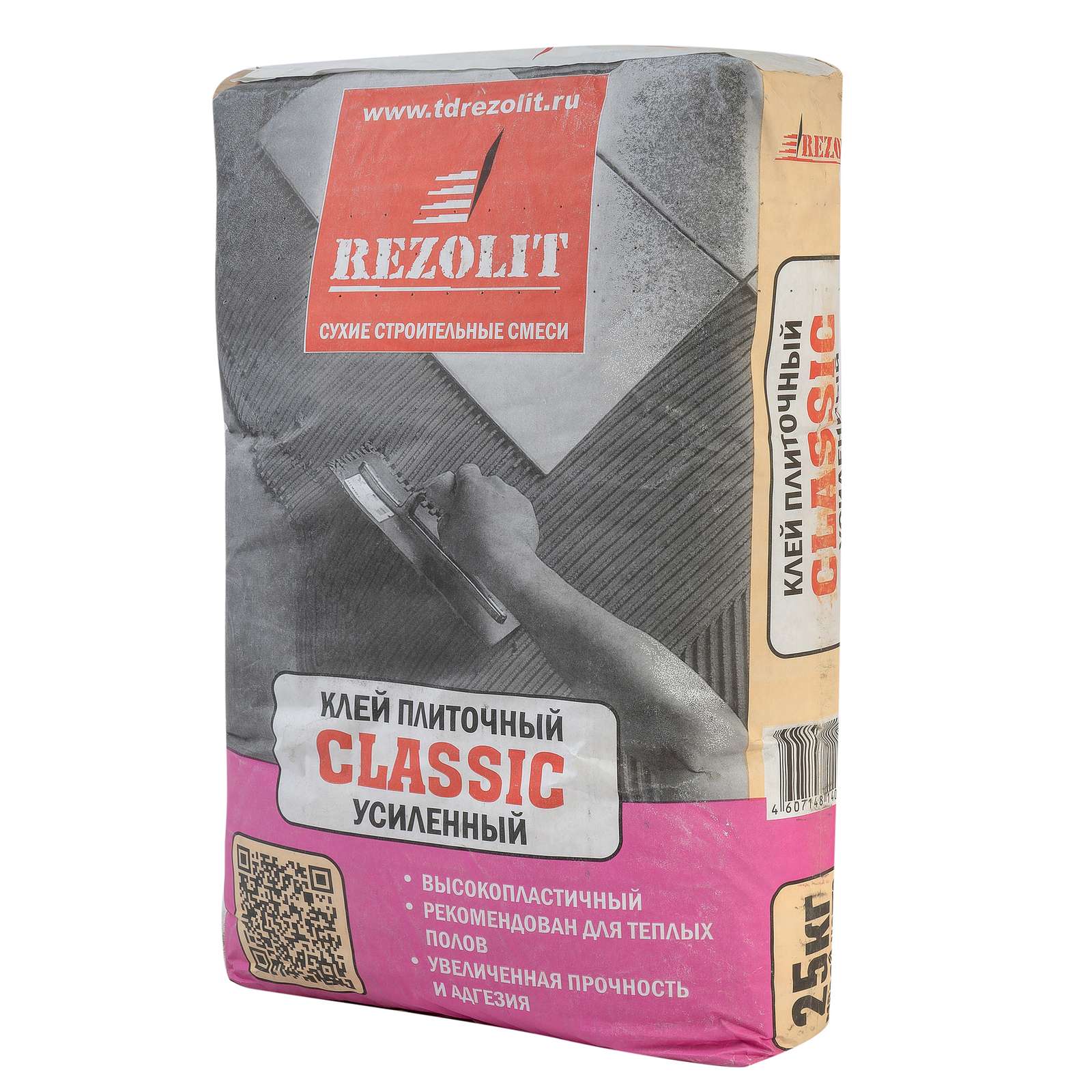 Клей для плитки Rezolit Classic усиленный, 25 кг