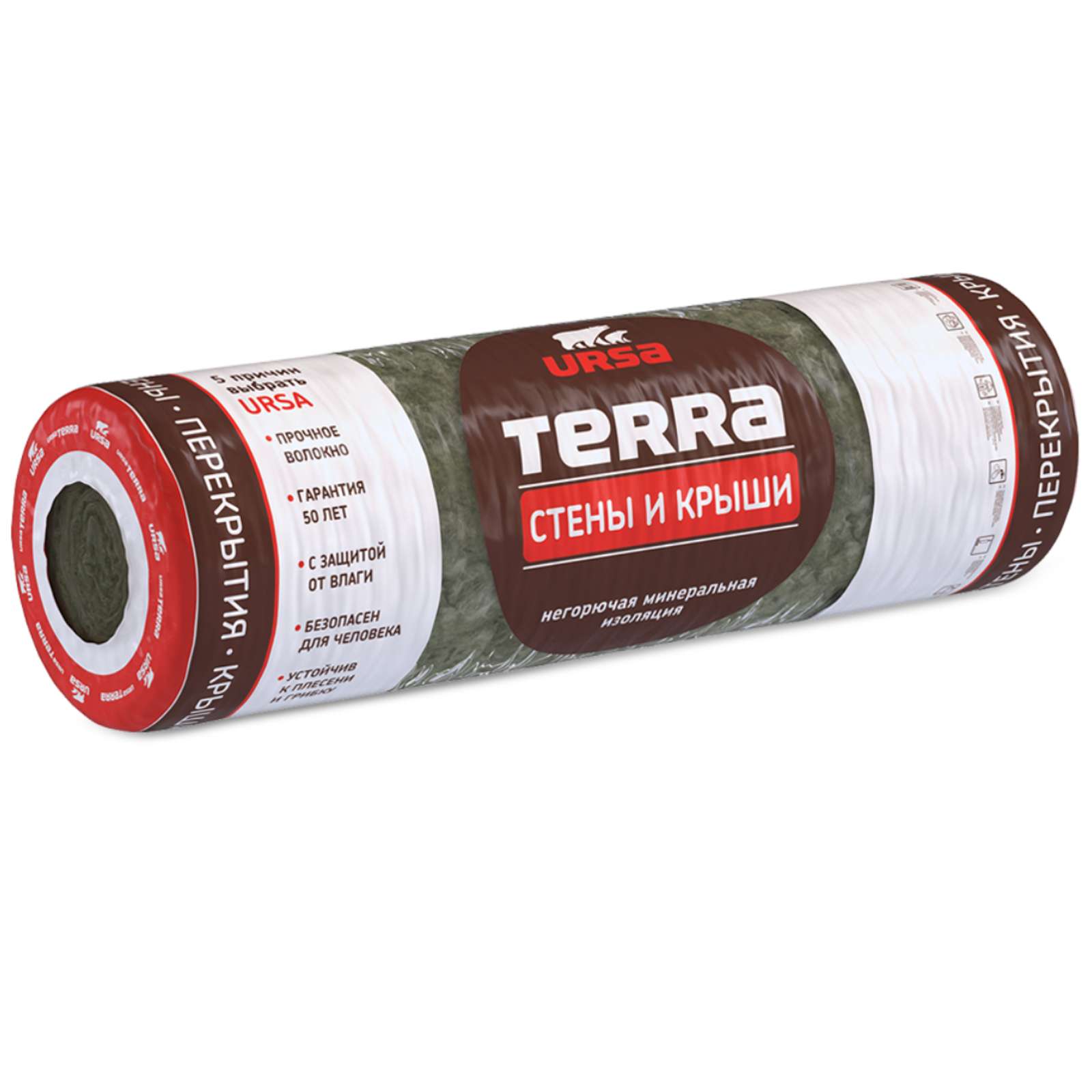 Утеплитель URSA TERRA 37 RN Стены и Крыши 37λ (4000х1220х150мм)