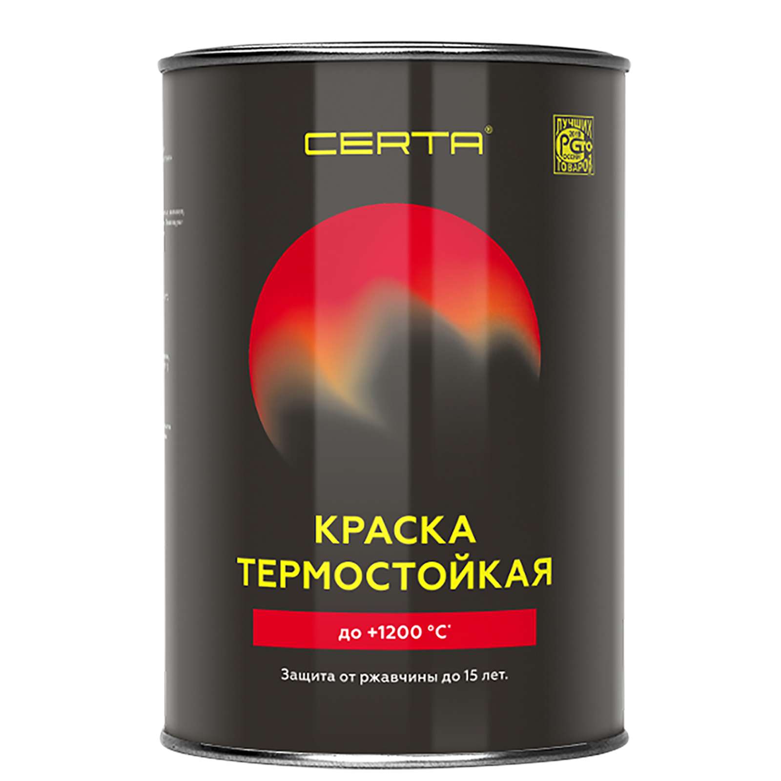 Эмаль термостойкая (до+1200°С) черная CERTA, 0,4кг