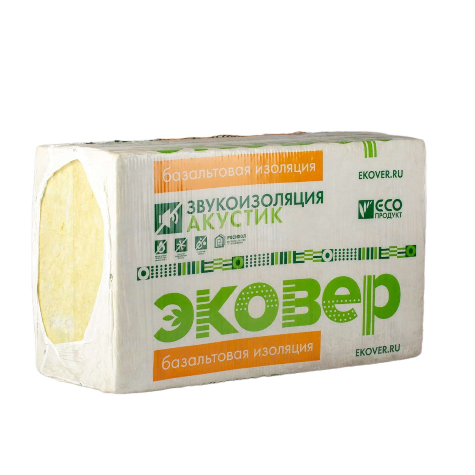 Утеплитель Эковер Акустик 35 кг/м³ 37λ (1000х600х100мм) 4 шт/уп