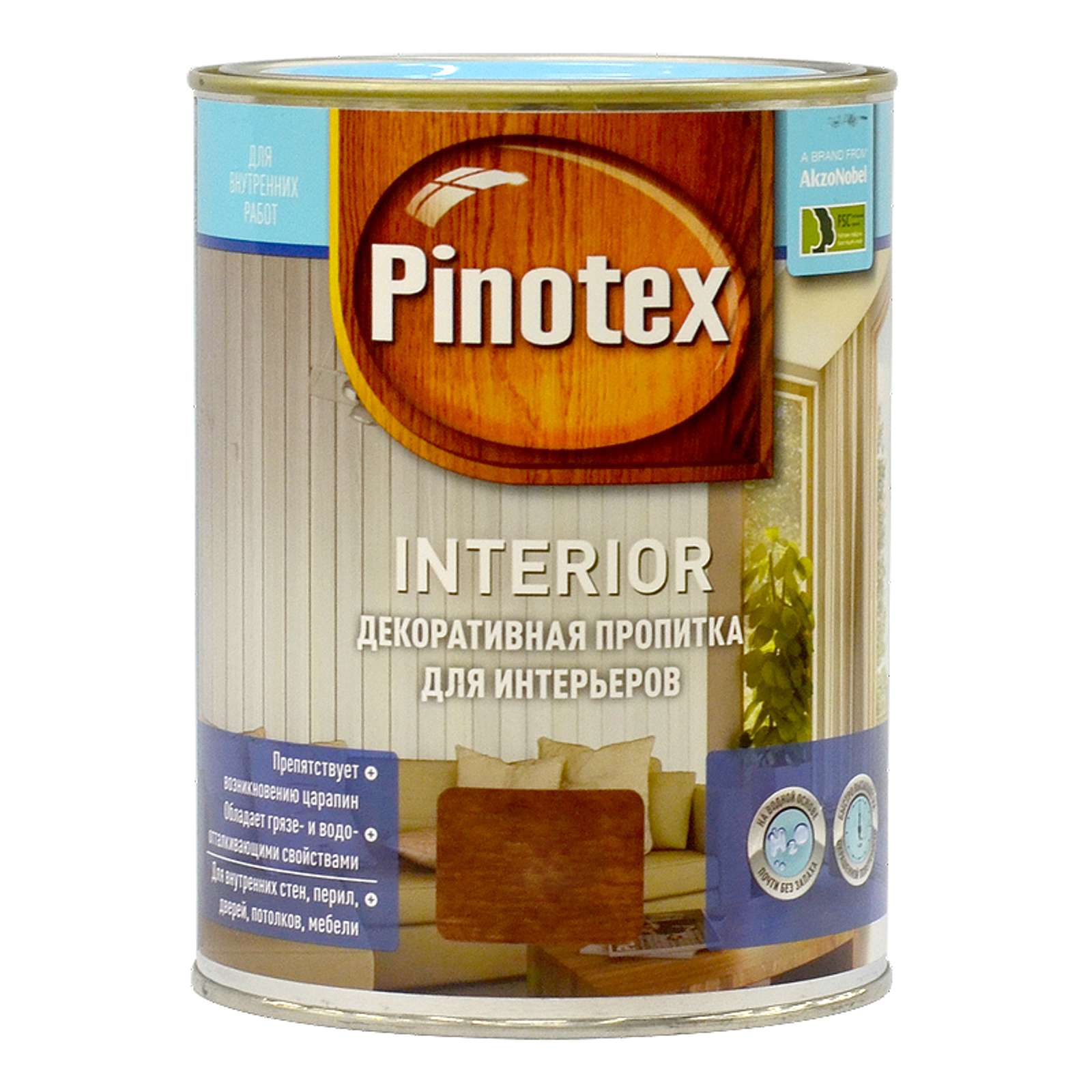 Пропитка декоративная Pinotex Interior Бесцветный, 1л
