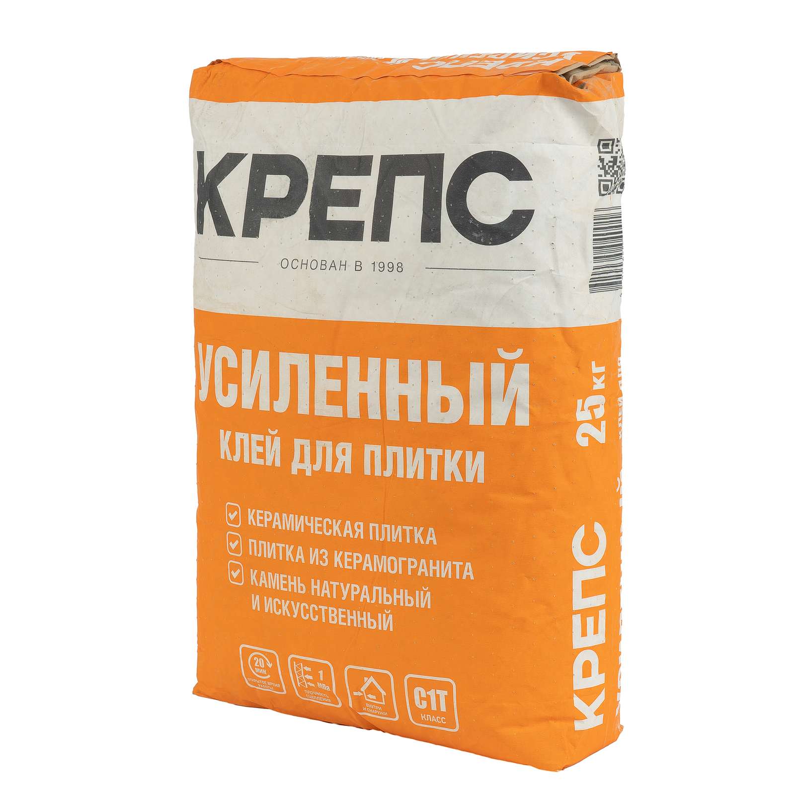 Клей для плитки (С1 T) Крепс Усиленный, 25кг