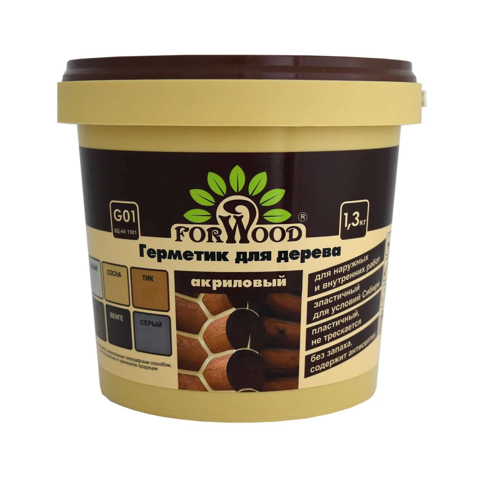 Герметик для дерева Forwood (дуб), 1,3 кг