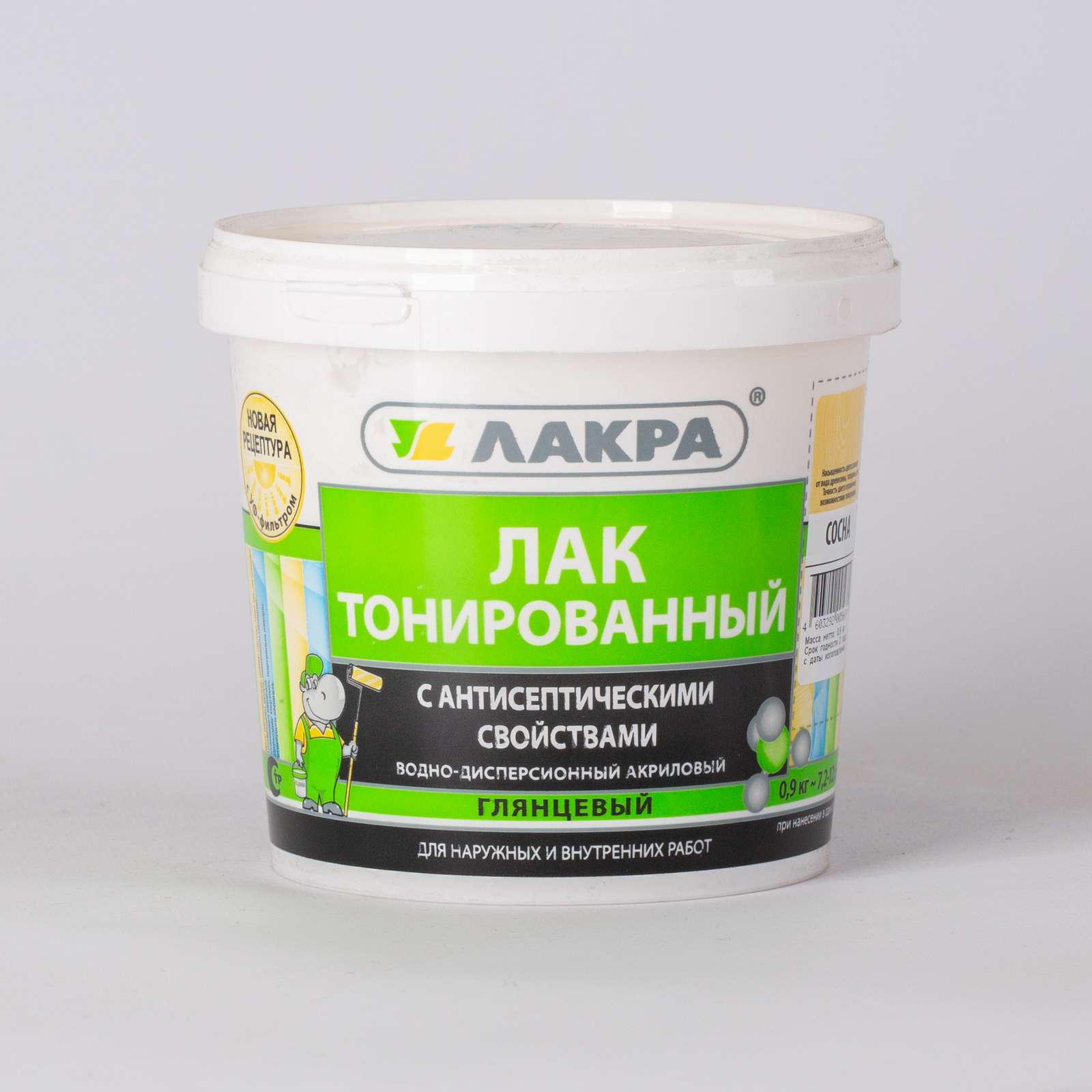 Лак в/д ЛАКРА, тонированный, Сосна (0,9 кг)
