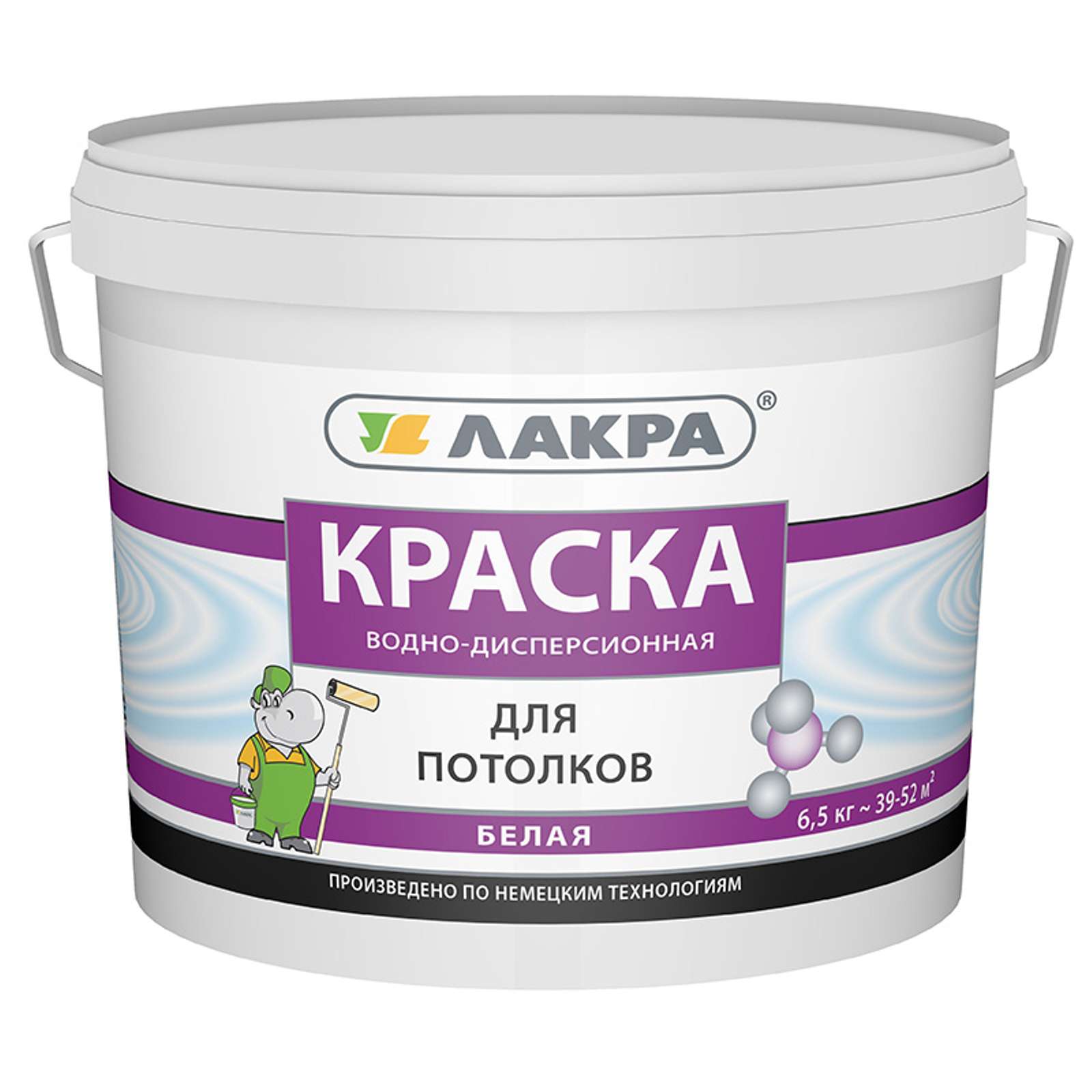 Краска для потолков Лакра белая, 6,5кг