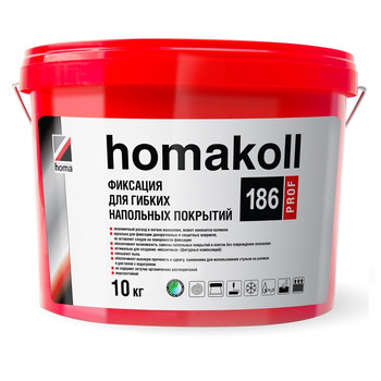 Клей Homakoll фиксация 186 Prof, морозостойкий, 100-150 гр/м2, 10 кг клей-фиксатор, срок хранения 12 мес,