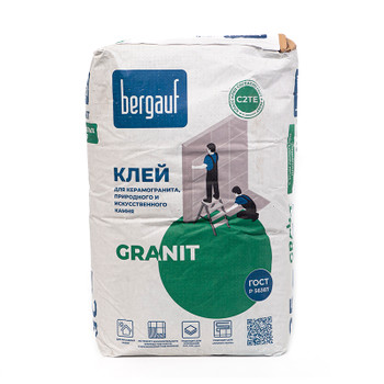 Клей для плитки Bergauf Granit для тяжелых плит С2ТЕ, 25 кг