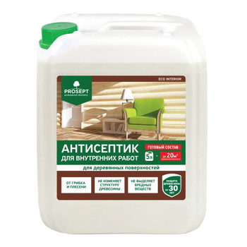 Антисептик для внутренних работ Prosept Eco Interior, 5л