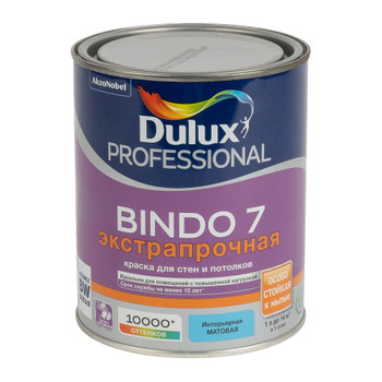 Краска для стен и потолков Dulux Professional Bindo 7 матовая база BW 1 л