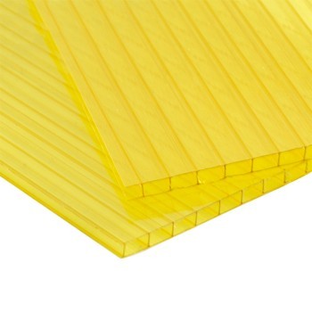 Сотовый поликарбонат MultiGreen, желтый 4 мм 2,1х6 м