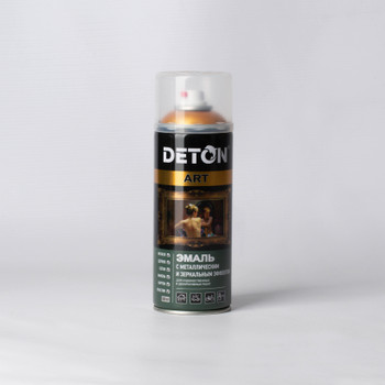 Эмаль аэрозольная DETON ART акриловая золотой металлик, 0,52л