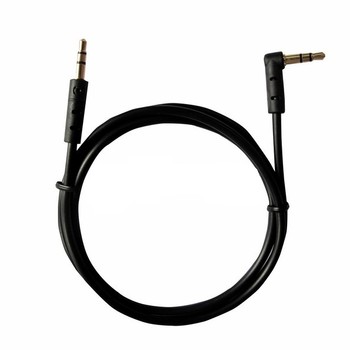 Аудио кабель 3,5 мм штекер-штекер угловой 1м черный REXANT