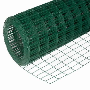 Сетка сварная зеленая 75х100мм, (1,5х15м) оцинкованная с ПВХ покрытием