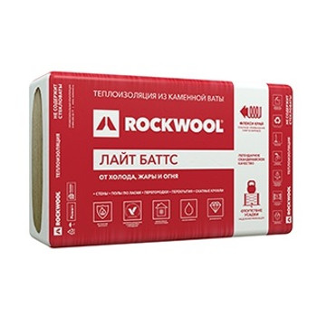 Утеплитель Rockwool Лайт Баттс 37 кг/м³ 37λ (1000х600х100мм) 5 шт/уп