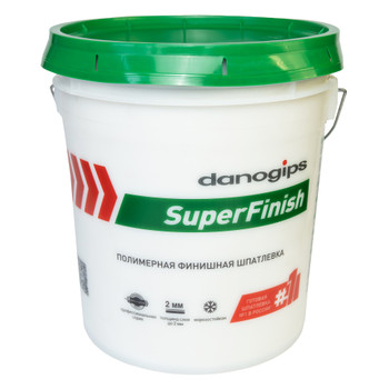Шпаклевка финишная готовая полимерная Danogips (Sheetrock) SuperFinish 17 л (28 кг)