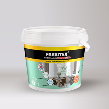 Шпатлевка универсальная акриловая Farbitex для наружных и внутренних работ 9 кг