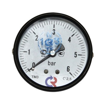 Манометр аксиальный РОСМА 6 бар (кгс/см2), d=63мм, G1/4", ТМ-310Т
