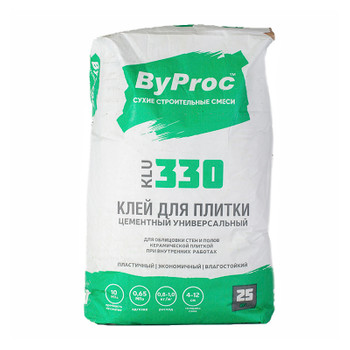 Клей для плитки ByProc KLU-330, 25 кг