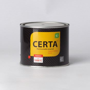 Эмаль термостойкая Certa (до +1200°С) черная 0,4 кг