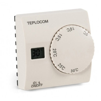 Термостат комнатный проводной, реле 250В, LCD-дисплей, Теплоком TS-2AA/8A