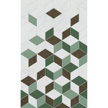 Керамическая плитка Веста 1 Unitile Life 250х400 декор зеленый (1-й сорт)