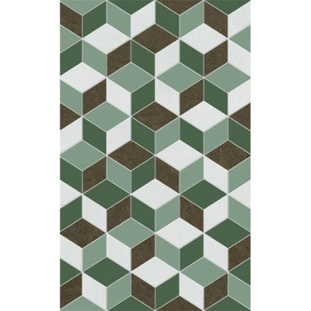 Керамическая плитка Веста 2 Unitile Life 250х400 декор зеленый (1-й сорт)